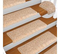 Vidaxl Carpet Stair Treads 15 Pcs 65X21X4 Cm Gold, Gold