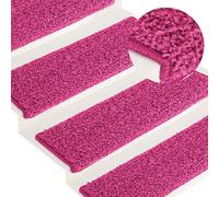 Stair Mats 15 pcs 65x21x4 cm Pink Rectangular Edge
