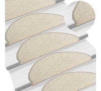 Stair Mats 15 pcs 65x21x4 cm Silver Half Round Large