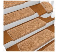 Vidaxl Carpet Stair Treads 15 Pcs 65X21X4 Cm Beige, Cream