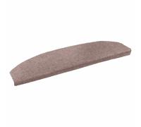 Stair Mats 15pcs Beige Needle-Punched Fabric 80x24.5x3.5cm Semicircle Non-Slip.