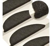 vidaXL 15x Self-adhesive Stair Mats Anthracite Needle Punch Stair Protector