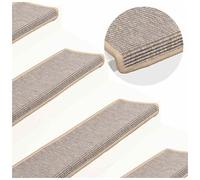 Stair Mats 15pcs Silver 65x21x4cm Polypropylene Polyester Non-Slip Gel Adhesive