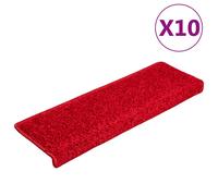 Stair Mats 20 pcs 65x21x4 cm Red Rectangular Edge