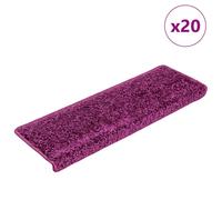 Stair Mats 20 pcs 65x21x4 cm Violet Rectangular Edge