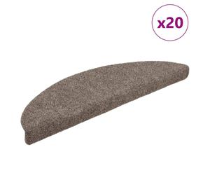 Stair Mats 20pcs Beige 56x17x3cm Polypropylene Self-Adhesive Non-Slip Half-Round