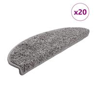 Stair Mats 20pcs Grey 65x21x4cm 100% PP Tufted Non-Slip Washable With Tape Kits