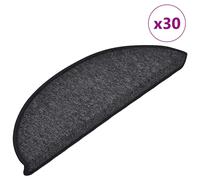 Stair Mats 30 pcs 56x17x3 cm Anthracite Half Round