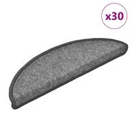 Stair Mats 30 pcs 56x17x3 cm Dark Grey Half Round