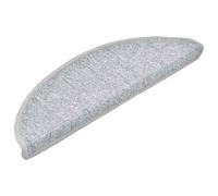 Stair Mats 30 pcs 56x17x3 cm Light Grey Half Round vidaXL