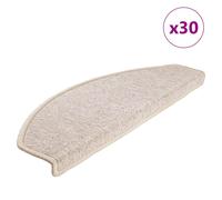 Stair Mats 30pc Taupe 65x24x4cm 100% PP Tufted Non-Slip Washable With Adhesives