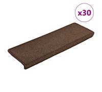 Stair Mats 30pcs Coffee Brown 65x21x4cm 100% Polypropylene Non-Slip Treads Home