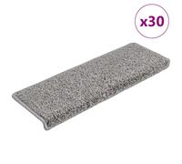 Stair Mats 30pcs Grey 65x21x4cm Polypropylene NonSlip Washable Adhesive Foldable