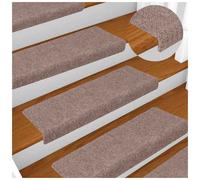 Stair Mats 30pcs Light Brown 65x21x4cm Polypropylene Non-Slip Self-Adhesive Set