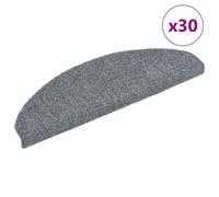 Stair Mats 30pcs Light Grey 65x21x4cm Polypropylene Non-Slip Machine Washable