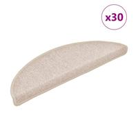 Stair Mats 30pcs Taupe 56x17x3cm 100% PP Tufted Non-Slip Washable Treads Safety