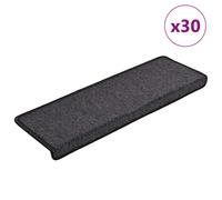 Stair Mats Anthracite 65x21x4 cm 100% Polypro Non-Slip Washable Adhesive 30pcs.
