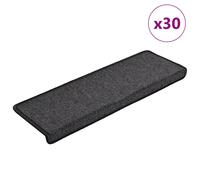 Stair Mats Anthracite 65x21x4cm Polypropylene Non-Slip Washable 30pcs Adhesives