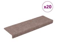 vidaXL Stair Mats Self-adhesive 20 pcs 65x21x4 cm Black Rectangular Edge