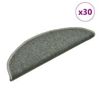 Stair mats Dark Green 100% PP tufted 56x17x3 cm Non-Slip Half Round 30 pcs Set.