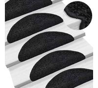vidaXL Carpet Stair Treads 15 pcs Grey Stair Mat Protector Runner Rug Carpet