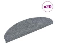 Stair mats Light Grey 65x21x4cm Polypropylene Non-Slip Machine Washable 20 pcs.