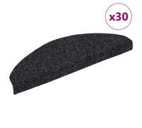 Stair Mats Non-Slip Black Polypropylene Half-Round 65x21x4cm Pack30 Washable XL