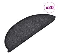 Stair Mats Pack of 20 Anthracite 56x17x3cm 100% PP Tufted Washable Non-Slip Set