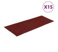 Stair Mats Self-adhesive 15 pcs 60x25 cm Bordeaux Red vidaXL