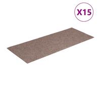Stair Mats Self-adhesive 15 pcs 60x25cm Light Brown Rectangular vidaXL