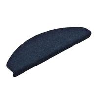 Stair Mats Self-Adhesive 15 pcs, 65x21x4 cm Navy Half Round Large Carpet Stair Treads for Indoor Steps, Anti Slip Protection