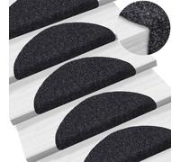 Stair Mats Self-Adhesive 15 Pcs Half Round