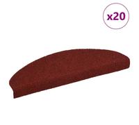 Stair Mats Self-adhesive 20 pcs 65x21x4 cm Bordeaux Red Half Round Large