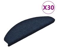 Stair Mats Self-adhesive 30 pcs 65x21x4 cm Navy Half Round Large