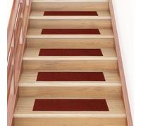 Stair Mats Self-adhesive 30 pcs 76x20 cm Bordeaux Red Rectangular