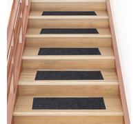 Stair Mats Self-adhesive 30 pcs 76x20 cm Dark Grey Rectangular