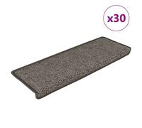 Stair Mats Self-Adhesive Sisal-Look Fabric Grey Beige 65x21x4 cm Non-Slip 30pcs