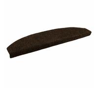 Stair Mats Semicircle Brown 80x24.5x3.5cm Needle-Punched Fabric Non-Slip 15 pcs