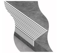 Stair non slip strips,C 3ft L-Shaped Stair Nosing 90cm Edge Protector 36" Nose Molding Wide 3cm 4cm 5cm 7cm 10cm Edging Trim Strip Non-Slip/Waterproof(Silver,100mm)