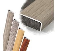 Stair non slip strips,C 4ft L Molding Stair Nosing Edge Trim 3ft Wood Grain Nose Transition Strip Metal Treads Protector for Wood/Vinyl/Tile Stairs(Grey Oak,1200 * 30 * 20mm)