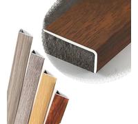 Stair non slip strips,C 4ft L Molding Stair Nosing Edge Trim 3ft Wood Grain Nose Transition Strip Metal Treads Protector for Wood/Vinyl/Tile Stairs(Walnut Color,900 * 30 * 20mm)