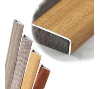 Stair non slip strips,C 4ft L Molding Stair Nosing Edge Trim 3ft Wood Grain Nose Transition Strip Metal Treads Protector for Wood/Vinyl/Tile Stairs(Oak Grain,900 * 25 * 10mm)