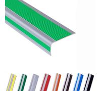 Stair non slip strips,C Vinyl Stair Nosing Edge Protector Slip Step Trim 1 5m PVC Nose Molding 10m Self Adhesive Edging for Outdoor Indoor Staircases(Green,500cm)