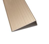 Stair Nose Edging Metal 3Inch Stair Nosing Trim Silver & Gold Transition Strips 3667" Floor Ramp Reducer for Laminate Flooring Durable Step Protector