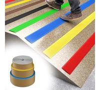 Stair Nosing,16.4FT Peel & Stick Treads, Rubber Edge Trim & Protector, Vinyl and Nose Molding Compatible with Wood, Outdoor Steps, Adhesive Tread Covers for Safer Footing