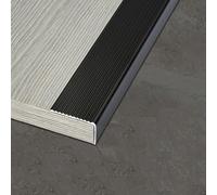 Stair Nosing, 2" Stair Treads Easy to Cut and Install Silver Corner Trim(Black,14pcs-48"/120cm)