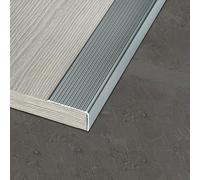 Stair Nosing, 2" Stair Treads Easy to Cut and Install Silver Corner Trim(Gray,15pcs-36"/90cm)