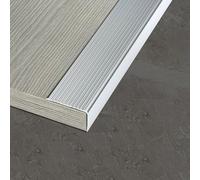 Stair Nosing, 2" Stair Treads Easy to Cut and Install Silver Corner Trim(Silver,9pcs-36"/90cm)