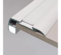 Stair Nosing 36/40/48/52/68/72/82/84/88/96 in Stair Nose Molding with Light Slot, Heavy Duty Fluted Stairs Edging, Wood Stairs/Concrete Step/Marble Steps Staircase Caps(11pieces,76in(193cm))