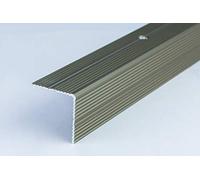 Stair Nosing Double Sided Grooved 30x30mm Aluminium Anti Non Slip Rubust 30RR TMW Profiles